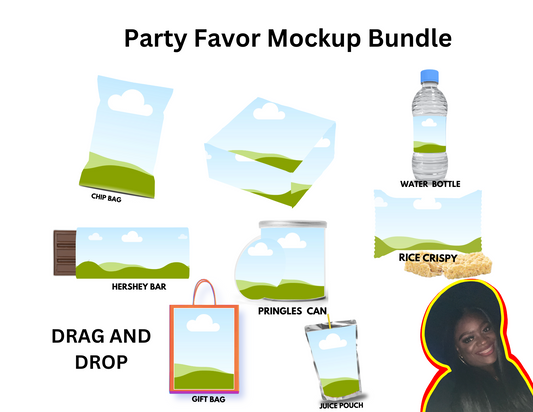 Party Favor Templates w/ Mockup